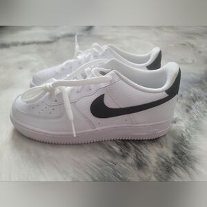 Nike Air Force 1 White with Black Swoosh